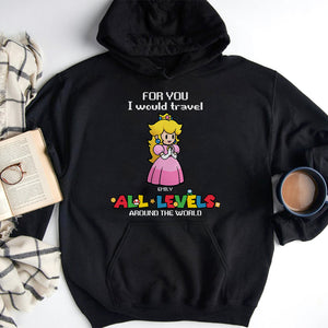 For You, I Would Travel Around The World, Couple Personalized Shirt 02NAHN270623 - Shirts - GoDuckee