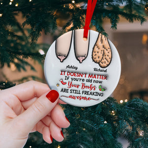 Funny Couple It Doesn't Matter 01ohhn301023 Personalized Ceramic Ornament - Ornament - GoDuckee