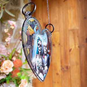 Personalized Gifts For Couple Suncatcher Window Hanging Ornament 02OHPU160524 - Ornaments - GoDuckee