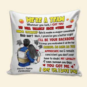 I Got Us, I Love You Personalized Square Pillow CC-02QHTN050723HH, Gift For Couple - Pillow - GoDuckee