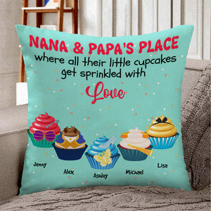 Grandparents Nana & Papa's Place 05nahn011123paqn Personalized Square Pillow - Pillow - GoDuckee