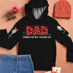 Dad, Thanks For Not Pulling Out, Gift For Dad, Personalized AOP Shirt, Funny Sperm Kids Shirt, Christmas Gift - AOP Products - GoDuckee