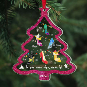 If The Shoe Fits, Wear It, Gift For Family, Personalized Acrylic Ornament, Cartoon Shoes Ornament, Christmas Gift 04HTPU261023 - Ornament - GoDuckee