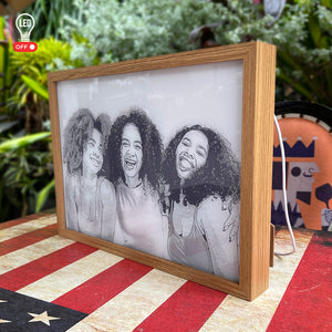 Gift For Besties - Friends, Personalized Light Picture Frame - Poster & Canvas - GoDuckee