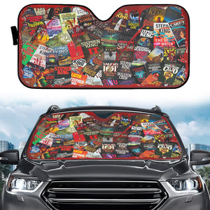 Gift For Horror Movie Fan, Personalized Windshield Sunshade, Horror Movie And Book Windshield Sunshade 06HUHN200723 - Doormat - GoDuckee