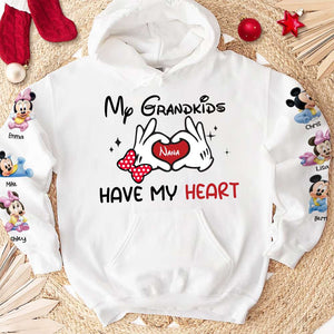 My Grandkids Have My Heart, Gift For Family, Personalized Shirt, Cartoon Mouse Kid Shirt, Christmas Gift 01OHHN201023 - AOP Products - GoDuckee