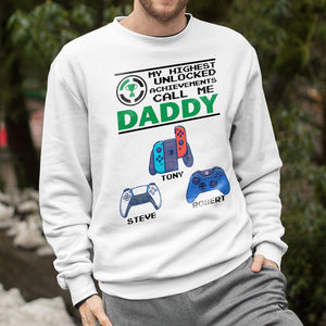 My Highest Unlocked Achievements Call Me Daddy Personalized Shirt 05NAPO240523 - Shirts - GoDuckee
