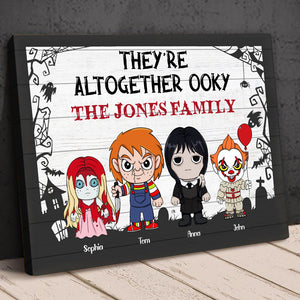 They're All Together Ooky Personalized Family Canvas Print 02NATN170723HA - Poster & Canvas - GoDuckee