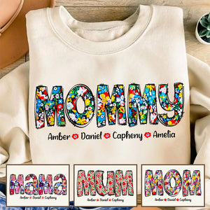 Personalized Gifts For Mom Shirt, Adorable Floral Grandkids 012ACDT290325 - Shirts - GoDuckee