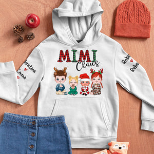 Mimi Claus, Personalized Family Shirt, Cute Grandkids, Christmas Gift For Grandma, Grandma Shirt - AOP Products - GoDuckee