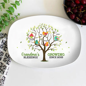 Grandma's Blessing, Personalized Resin Plate, Gifts For Grandma - Resin Plate - GoDuckee