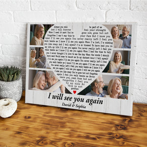 I Will See You Again, Custom Couple Photo Canvas Print, Gift For Couple, Memorial Gifts - Poster & Canvas - GoDuckee