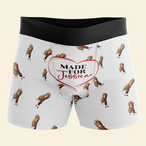 Made For Her/Him, Personalized Men & Women Boxer Briefs, Gift For Couple, Valentine's Gifts - Boxer Briefs - GoDuckee
