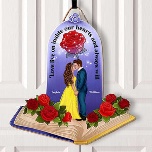 Personalized Gifts For Couple Wood Sign Love Live On Inside Our Hearts And Always Will 01OHDT150224PA - Wood Signs - GoDuckee