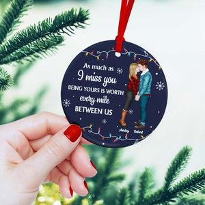 Gift For Couple, Personalied Ceramic Ornament, Christmas Gift 05QHHN131123pa - Ornament - GoDuckee