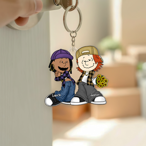 Personalized Gifts For Couple Keychain, Gangsta Love 03qhpu030125hg - Keychains - GoDuckee