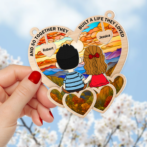 Personalized Gifts For Couple Suncatcher Ornament 03kapu301224hg - Ornament - GoDuckee