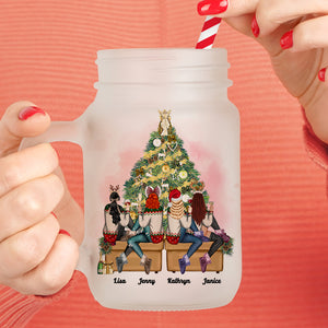 Bestie, Let's Get Dunk, Gift For Friends, Personalized Drinking Jar, Best Friends Drinking Jar, Christmas Gift 03HUHN150923TM - Drinkware - GoDuckee