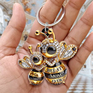 Personalized Gifts For Bee Mom Keychain Bee-st Mom 01TGDT310325 - Keychains - GoDuckee