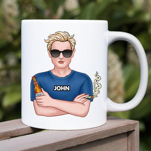 I'm A Simple Man, Gift For Pothead, Personalized Mug, Smoking Man Mug, Stoner Gift - Coffee Mug - GoDuckee