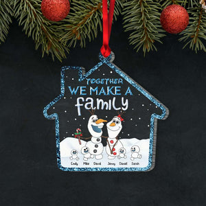 Together We Make A Family, Gift For Family, Personalized Ornament, Snowman Ornament, Christmas Gift 04HTHN270723HA - Ornament - GoDuckee