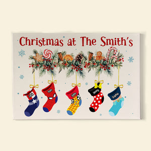 Family Socks 05natn281023 Personalized Canvas Print - Poster & Canvas - GoDuckee