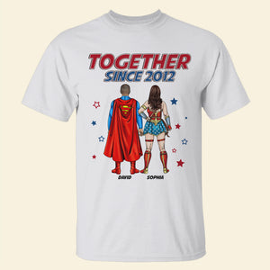 Couple Together Since Personalized Couple Shirt T-shirt-03HUTN150623TM - Shirts - GoDuckee