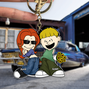 Personalized Gifts For Couple Keychain, Gangsta Love 03qhpu030125hg - Keychains - GoDuckee