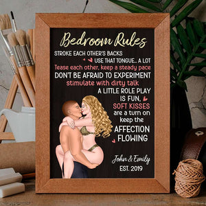 Bedroom Rules, Couple Gift, Personalized Poster, Naughty Couple Poster - Poster & Canvas - GoDuckee