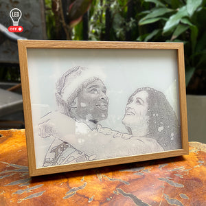 Smile Couple Gifts, Personalized Light Picture Frame - Poster & Canvas - GoDuckee