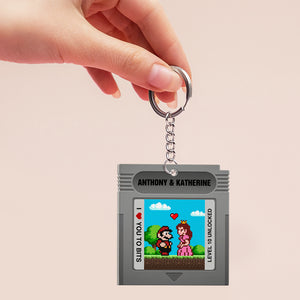 I Love You To Bits, Couple Gift, Personalized Keychain, Game Lover Couple Keychain, Gift For Gamer 02QHHN010823 - Keychains - GoDuckee