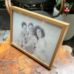 Grandma And Children Gifts, Personalized Light Picture Frame - Poster & Canvas - GoDuckee