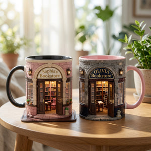 Custom Bookstore Mug - Personalized Coffee Mug - Book Lover Gifts - Coffee Mug - GoDuckee