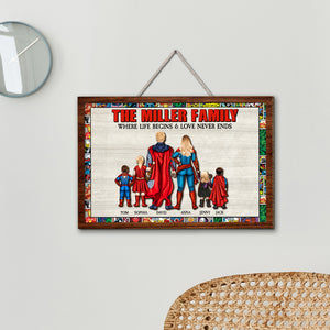 Personalized Gifts For Family Wood Sign Where Life Begins And Love Never Ends 01natn200224pa - Wood Signs - GoDuckee