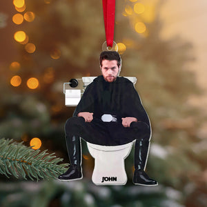 Gift For Movie Fans, Funny Toilet Custom Character Face 03OHTN251123 Acrylic Ornament, Christmas Gifts - Ornament - GoDuckee