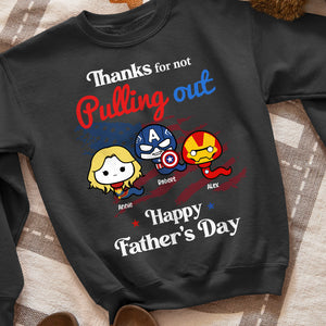 Thanks For Not Pulling Out, Gift For Dad, Personalized Shirt, Funny Sperm Shirt, Father's Day Gift 02ACHN020523 - Shirts - GoDuckee