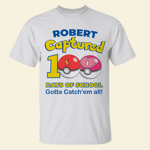 Personalized Gifts For Kids Shirt 01ohpu020125 Captured 100 Days Of School - Shirts - GoDuckee