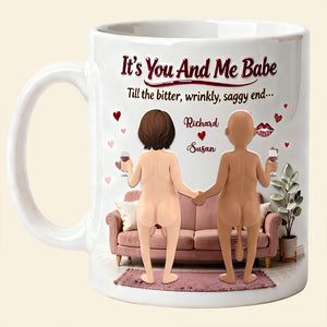 Cheers Old Couple Mug Personalized Gifts For Couple 02NADT070126 - Coffee Mug - GoDuckee