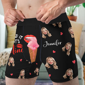Personalized Gift For Couple Boxer I Licked It So It's Mine - Boxer Briefs - GoDuckee