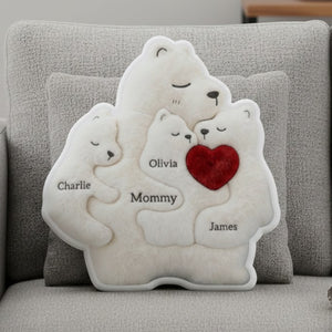 Nurturing Bear Mom Custom Shape Pillow - Personalized Gifts For Mom 01qhtn270226 - Pillow - GoDuckee