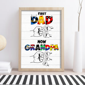 First Dad Now Grandpa Personalized Canvas Print-01QHTN250523HH - Poster & Canvas - GoDuckee