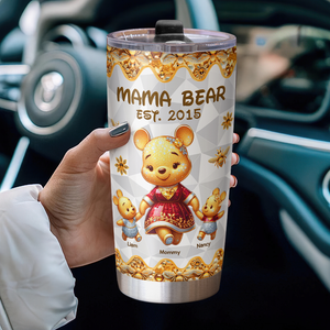 Mama Bear Tumbler - Personalized Gifts For Mom 01tgpu090425 - Tumbler Cup - GoDuckee