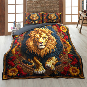 Custom Lion Quilt Bed Set 02hutn170125 - Blanket - GoDuckee