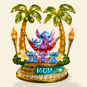 Little Monster Mom Plaque - Personalized Gifts For Mom 03ohpu180425 - Shaped Plaques - GoDuckee