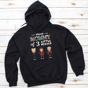 Personalized Gifts For Mom Shirt Proud Mommy Of 3 Little Heroes 03acdt200324ha - 2D Shirts - GoDuckee