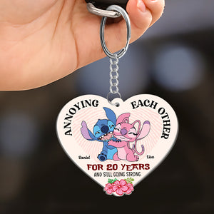 Annoying Each Other For Years, Personalized Keychain, Gift For Couples 02ACHN220623 - Keychains - GoDuckee