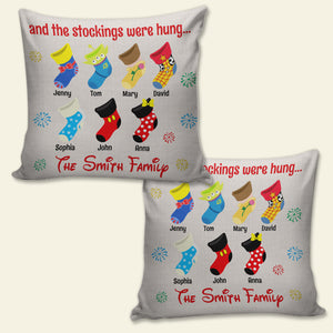 And The Stockings Were Hung... Personalized CC-02NATN231023 Square Pillow - Pillow - GoDuckee
