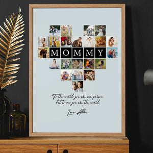 To Me You Are The World, Custom Photo Canvas Print, Gift For Mom, Grandma - Poster & Canvas - GoDuckee