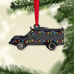 Personalized Police Vehicle Ornament, Christmas Ornament, Gift For Police Officer - Ornament - GoDuckee