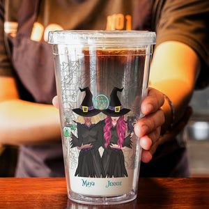 They Didn't Burn Witches, Gift For Witch Lover, Personalized Acrylic Tumbler, Feminist Witches Tumbler, Halloween Gift - Tumbler Cup - GoDuckee
